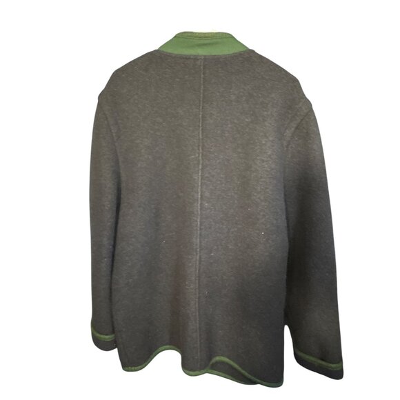 Vintage Sigi Scheiber Austrian Jacket Women’s Size 42 Wool Blend Navy & Green Wi - Picture 5 of 6